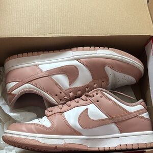 Nike Women's Rose and White Sneakers